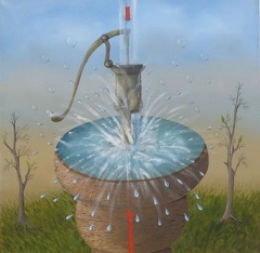 Brunnen / 50 x 50 cm
